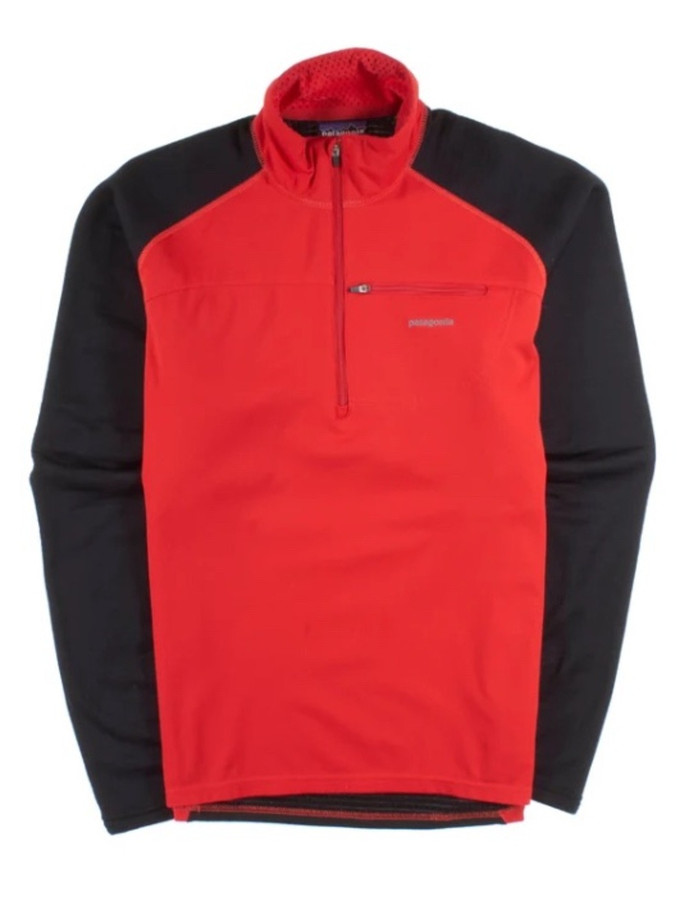 Patagonia Wind Shield Pullover Red & Black Half-Zip Men’s Fleece Size - M EUC